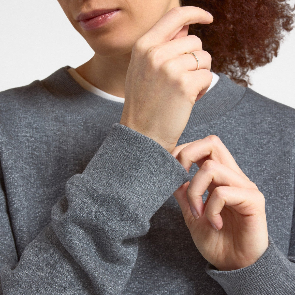 Women's Merino Blend Sweatshirt - Natural Grey Heather – Essential