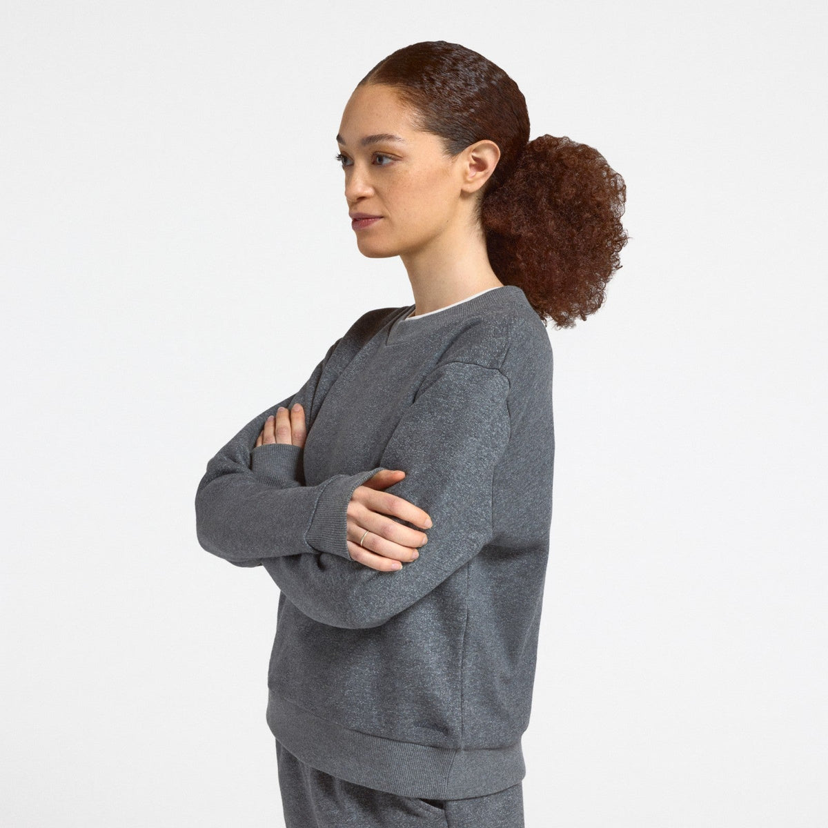 Women's Merino Blend Sweatshirt - Natural Grey Heather – Essential