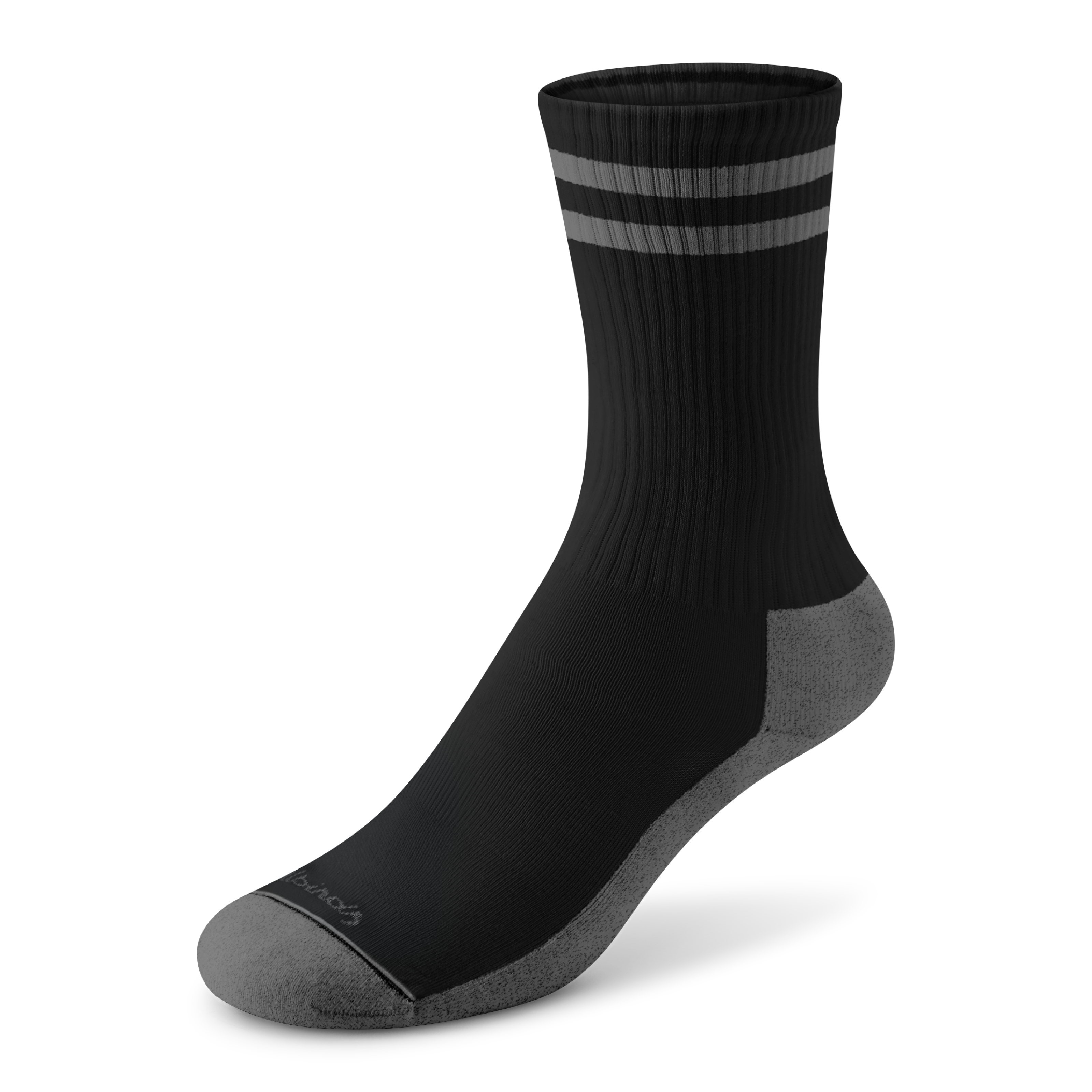 Anytime Crew Sock - Natural Black/Dark Grey Stripe – Everyday
