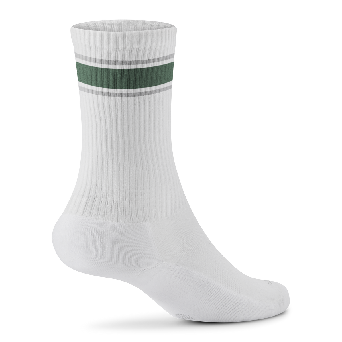 Anytime Crew Sock - Blizzard, Verdant Green (Light Grey Sole) – Everyday