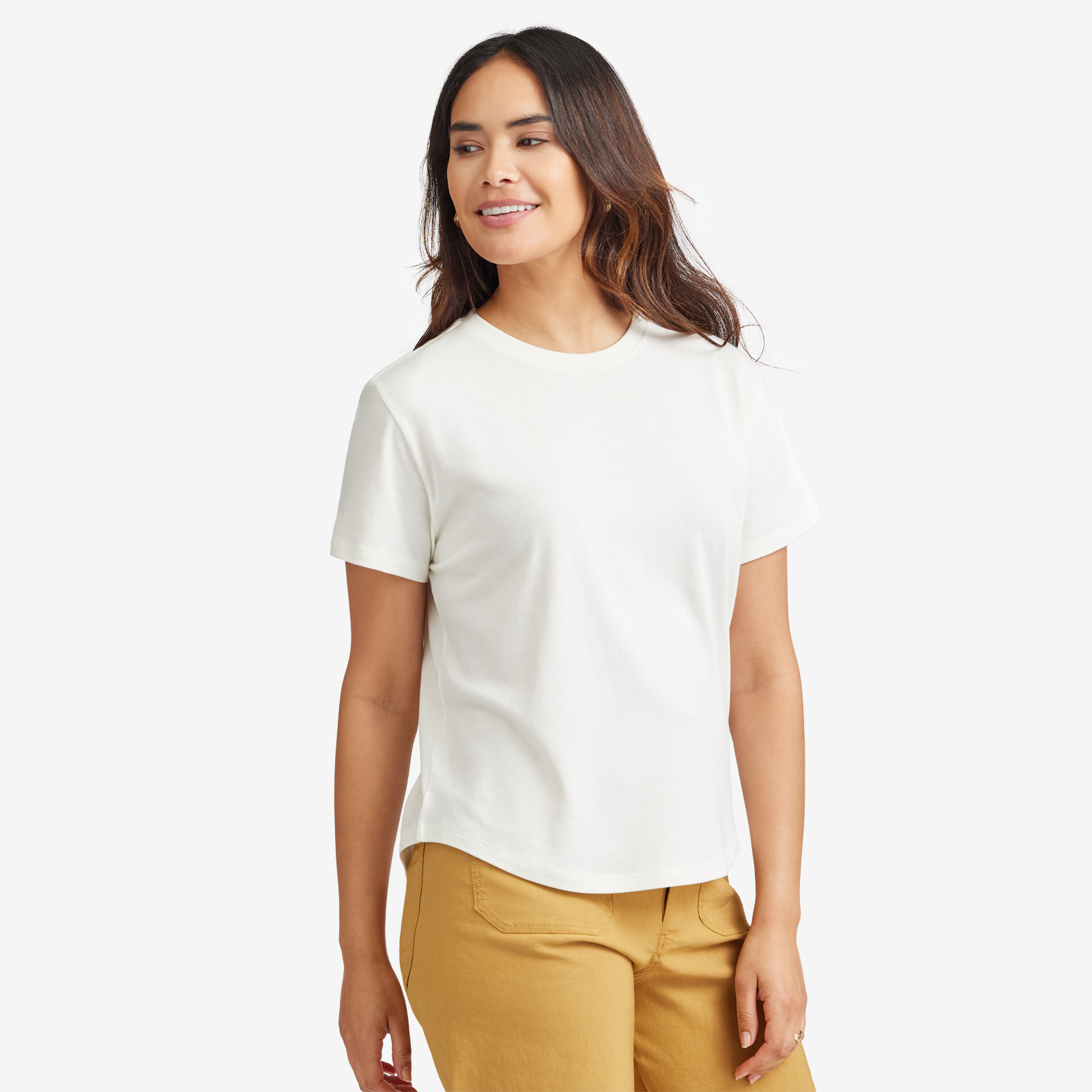 Women's Soft Merino Tee - Natural White – Essential