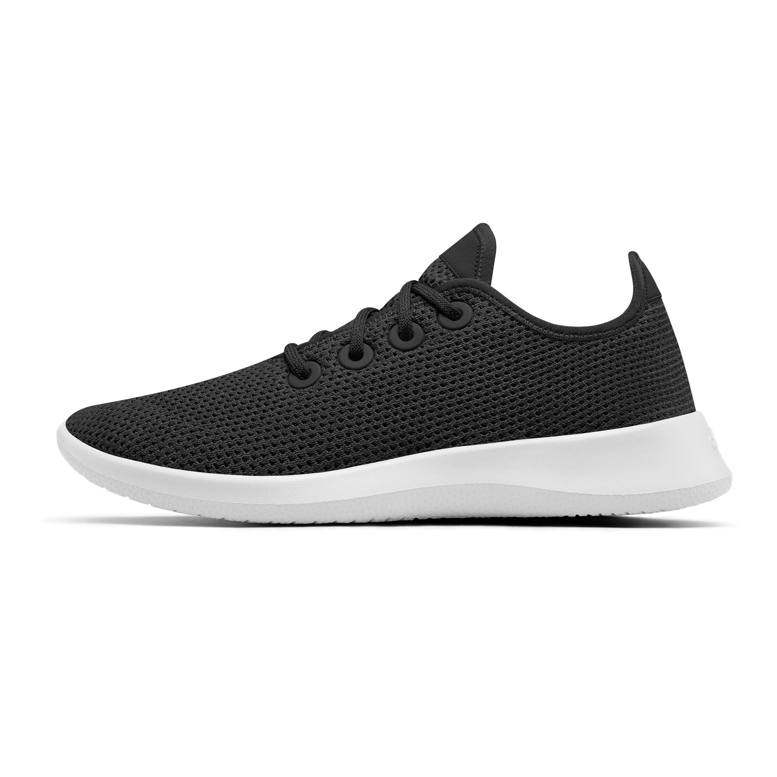 Women's Tree Runner - Jet Black (White Sole) – Breathable